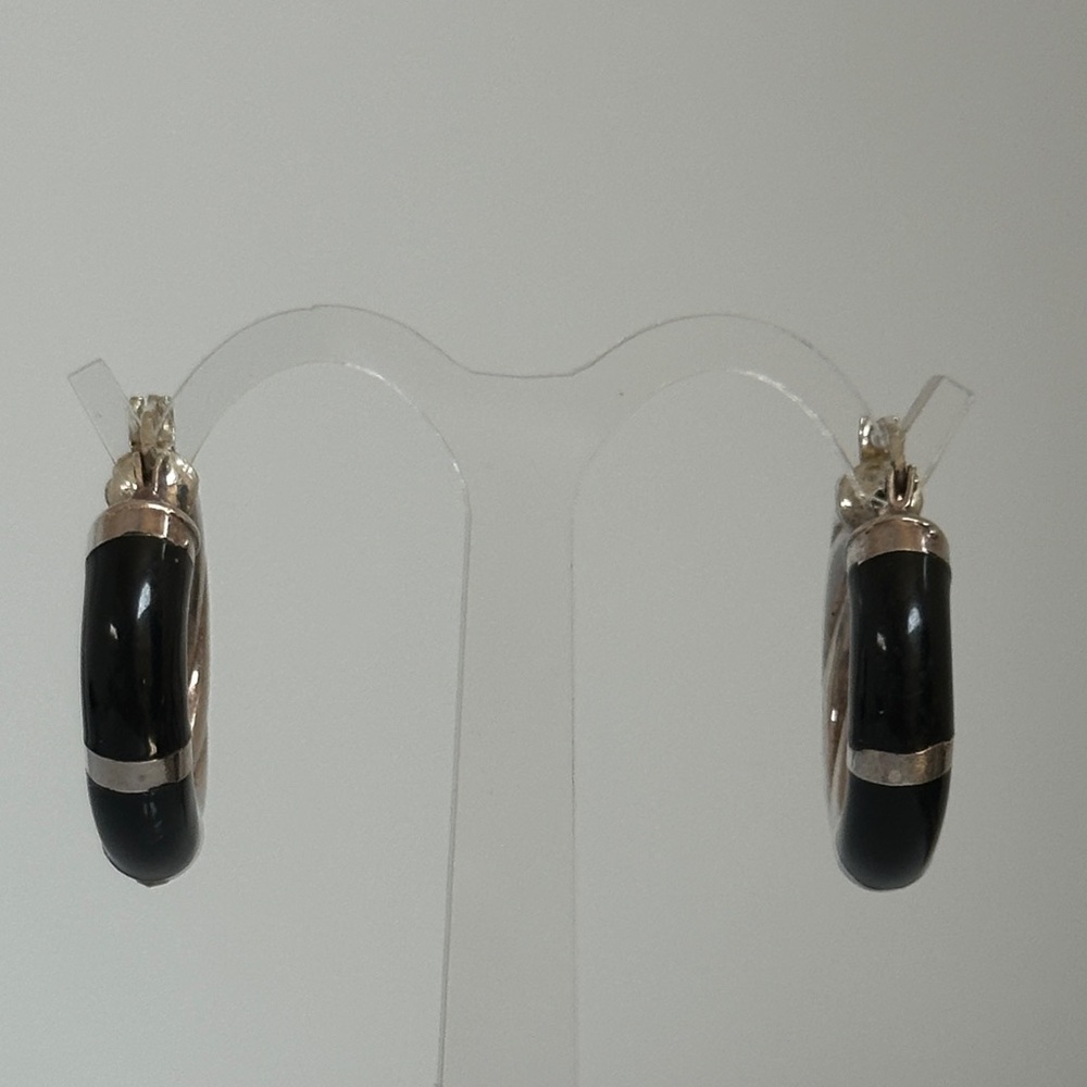 925 sterling Silver Hoop Enamel made in italy